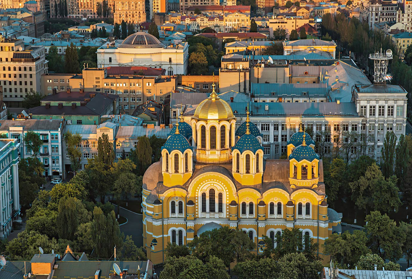 Historic golden-domed architecture in Kyiv